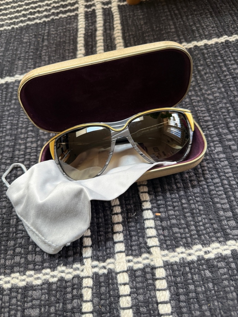 Stella McCartney Black Sunglasses with Gold Temples